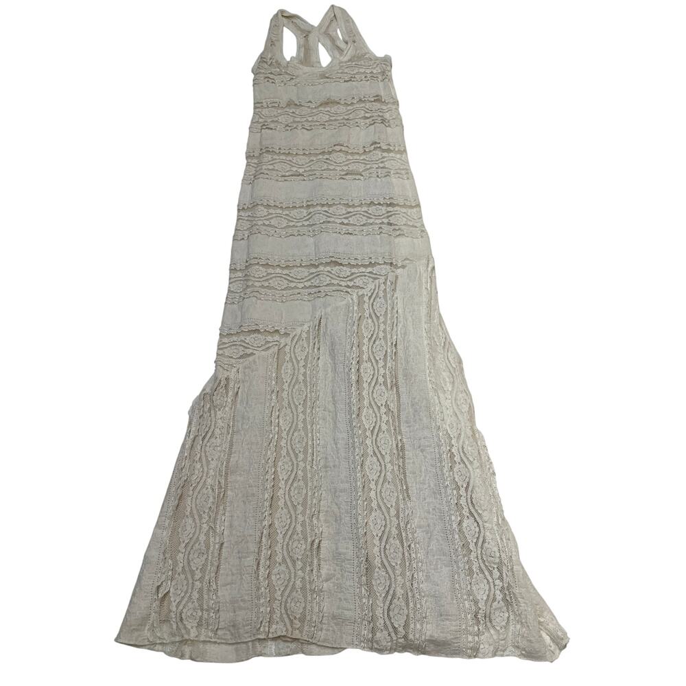 M1-54 WILLOW & CLAY Women's Maxi Dress Lace Beige Size S